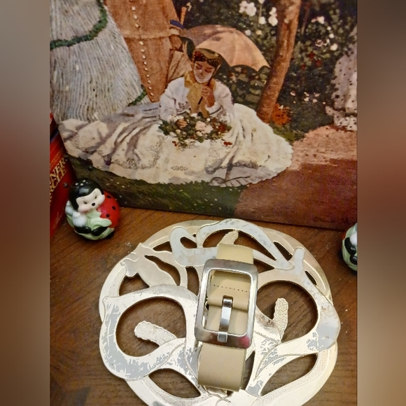 Express Italian Leather Belt, Size S, Cream,MADE IN ITALY🇮🇹 NICE! 🛍👖 - Picture 12 of 12